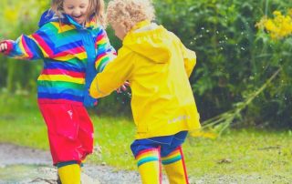 Splashing in puddles is one of the best rainy day activities ever