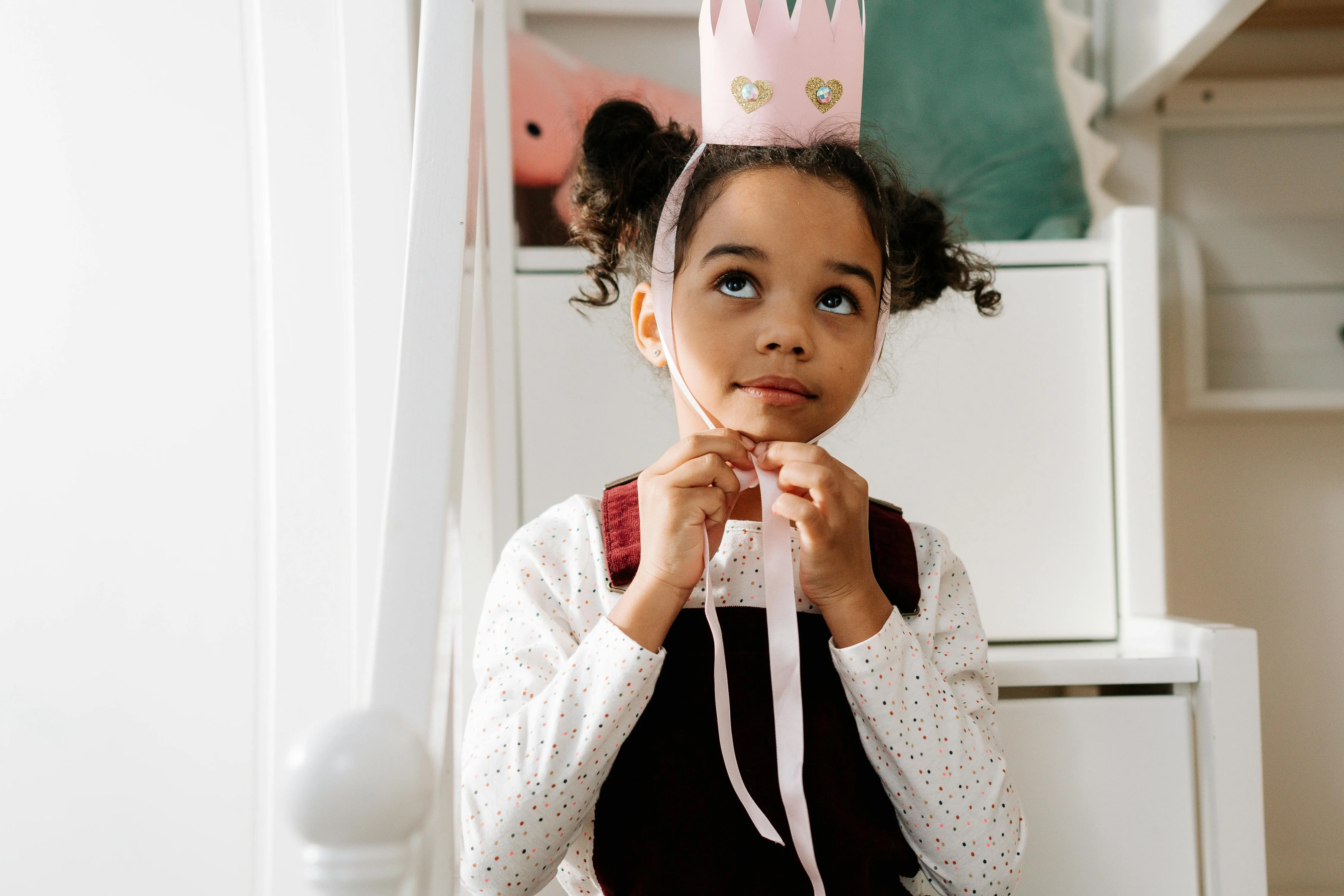Girl dressing up as a princess from a Polish bedtime story