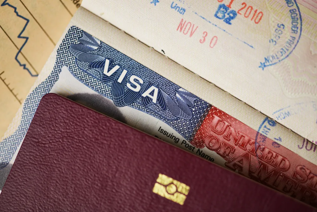 U.S. visa and passport