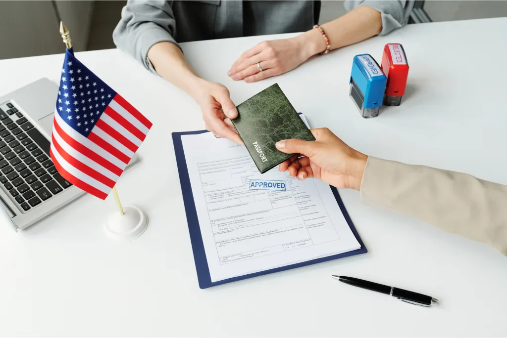 Consular officer approving visa