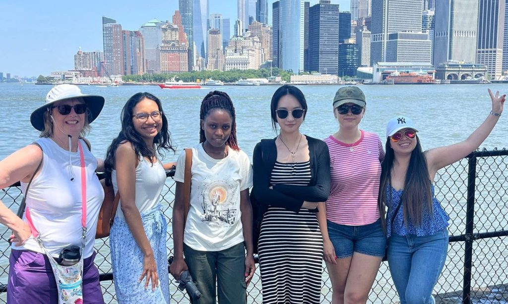 Au Pairs with their Local Area Representative in New York City